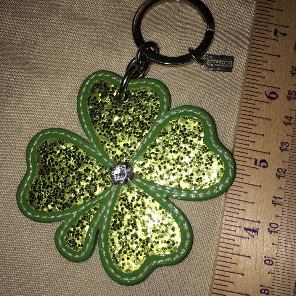 🍀Authentic Coach Keychain NWT st patricks